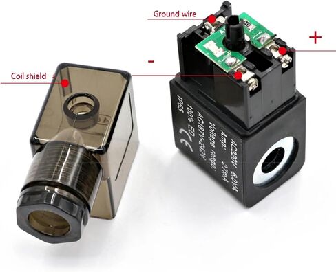 2V025-08 Pneumatic Solenoid Valve, 2-Position 2-Port, 1/4 Inch NPT, DC24V 4.8W, Normally Closed, IP65 Rated, Direct Acting Control (2v025-08 w 2pcs 602 AC110V) in Saudi Arabia