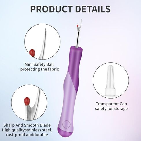 2 PCS Seam Rippers for Sewing : Seam Ripper and Thread Remover, Stitch Remover Unpicker Tool, for Hand Sewing, Crafts and Knitting Seam Removers Crafting Removing Threads Tools, Stitching Purple in Saudi Arabia