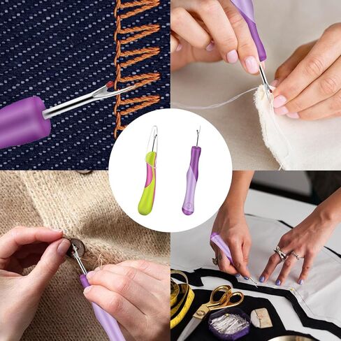2 PCS Seam Rippers for Sewing : Seam Ripper and Thread Remover, Stitch Remover Unpicker Tool, for Hand Sewing, Crafts and Knitting Seam Removers Crafting Removing Threads Tools, Stitching Purple in Saudi Arabia