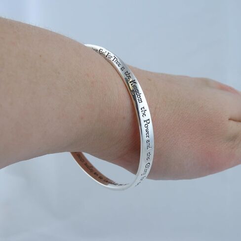FashionJunkie4Life 925 Sterling Silver Religious Bangle Bracelet in Kuwait