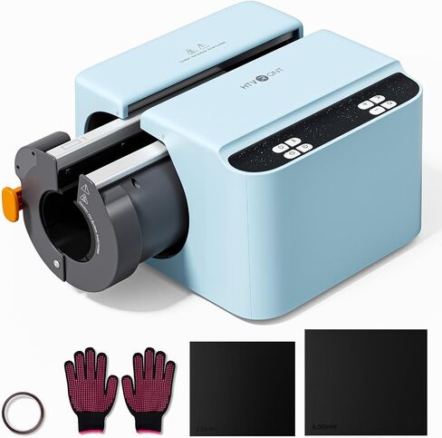 HTVRONT Auto Tumbler Heat Press - A200 Tumbler Heat Press Machine، ضغط قابل للتعديل ومرفق لوحة تسخين قابلة للتحويل، 4 أوضاع ذاكرة لـ 15 أونصة، 16 أونصة، 20 أونصة، أكواب وأكواب 30 أونصة، أزرق in Kuwait