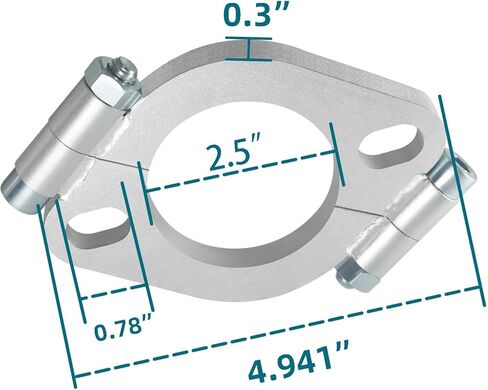 طقم إصلاح شفة العادم مقاس 2.5 بوصة، قطعتان من فلنجات مقسمة مع 2 براغي. in Kuwait