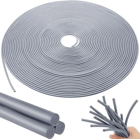 Frienda Backer Rod Foam المطاط السد التوقف ملموسة التوسع المشترك حشو الطقس شريط ختم للفجوات والمفاصل (أسود، 3/4 بوصة × 20 قدم) in Kuwait