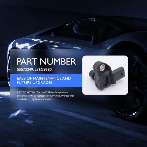 مستشعر الضغط المطلق المنوع HiSport 55573249 - متوافق مع Buick Cascada Encore Envision Cadillac ATS CT4 CTS XTS شيفروليه كروز إكوينوكس تراكس جي إم سي تيراين يستبدل 236G9580 in Kuwait