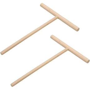 2 Pcs Wooden T Shape Crepe Maker Pancake Spreader Stick Stick Chinese Crepes Pie Tools Kitchen Accessories Kitchen Diy Tools Egg Cookers Tools