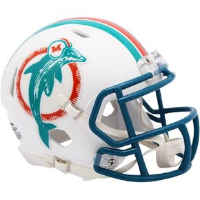 Dolphins 1980 to 1996 Throwback Revolution Speed Mini Football Helmet