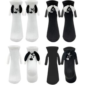 SHDIEHJFMLDH Magnetic Holding Hands Socks Funny Socks Gift For Mom, Dad, Couple, Lovers, Kids, Coworkers, Buddies