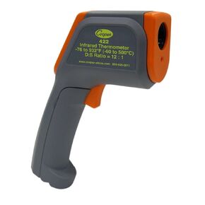 Cooper-Atkins 422-0-8 Gun-Style Infrared with Laser Sighting, 12:1 Distance to Spot, -76°F to 932°F Temperature Range