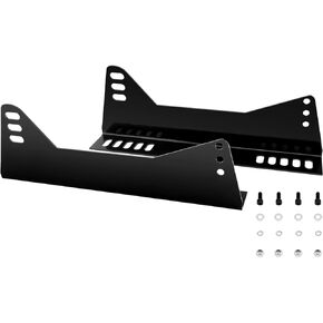 Steel Racing Seat Side Mount Bracket for Bucket Seat only Compatible with Bride, Recaro, Sparco, OMP, with Installation Package (2 Brackets)