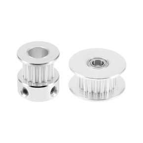 MECCANIXITY Aluminum 16 Teeth 3mm 5mm Bore 2mm Pitch Timing Belt Pulley with Ball Bearing