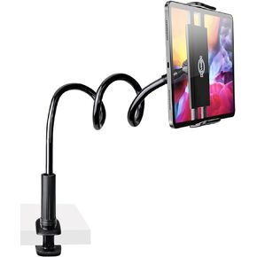 Gooseneck Tablet Stand Kindle Holder for Bed, Tablet Stand with Adjustable Flexible Arm Clamp Mount Clip Holder for Phone iPad Air Mini | Galaxy Tabs | Kindle Fire | Switch or Other 4.7-10.5" Devices