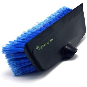 EVERSPROUT 11-inch Scrub Brush with Built-in Rubber Bumper | Soft Bristles wash Car, Truck, RV, Boat, Solar Panel, Floor | Bumper Prevents Scratches | Twists on 3/4-inch Acme Pole (Pole not Included)