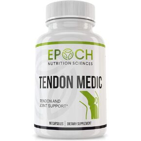 Tendon Medic Nutrition Supplement | Natural Dietary Supplement for Pain & Discomfort | Restore Your Tendons & Joints to Full Health & Strength | Exercise & Therapy Support | 90 Capsules