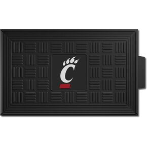 FANMATS 11810 Cincinnati Bearcats Heavy Duty Vinyl Medallion Outdoor Door Mat - 19.5in. x 31in.