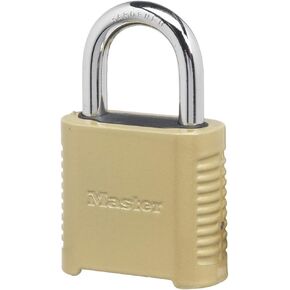 Master Lock 875D Heavy Duty Outdoor Combination Lock, 2 in. Wide, Brass Finish
