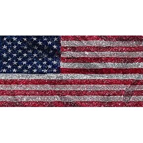 AWERT Vinyl 48x18 inches American Flag Aquarium Background Fish Tank Background Stars and Stripes Terrarium Background
