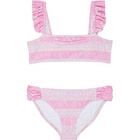 Billabong Girls' Day Dreamer Ruffle Top Two-Piece Swim Set (Little Big Kids)