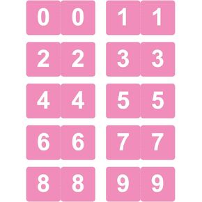 1x2'' 300 PCS Pink File Folder Labels Index Tabs, Number 0 to 9 Stickers Waterproof Labels