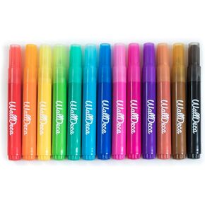 WallDeca Dry Erase Toddler Markers, 13 Colorful Dry Erase Markers, Non-Toxic Dry Erase Markers for Kids 5+, Mess Free, Easy Clean Up, Won't Stain Hands, Great for Classrooms (13 Pack)