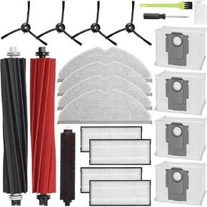 Accessories for Roborock S8 Pro Ultra Robot Vacuum, Replacement Parts with 2 Cleaning Brush, 4 Dust Bags, 4 Filters, 4 Mop Pads, 4 Side Brushes