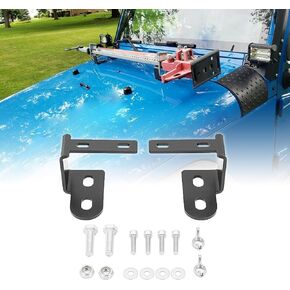 XJMOTO Upper Hood Lift Jack Hood Mount Brackets Kit Fit Jeep Wrangler JK 2007-2017