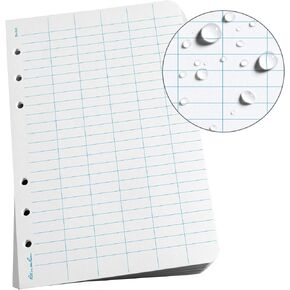 Rite in the Rain Weatherproof Loose Leaf Paper, 4 5/8" x 7", 32# White, Level Pattern, 100 Sheet Pack (No. 312)