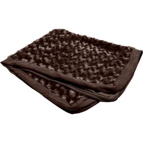 Furhaven Replacement Dog Bed Cover Ultra Plush Faux Fur & Suede Mattress, Machine Washable - Chocolate, Medium