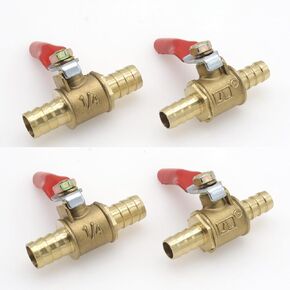 حزمة Joyangy مكونة من 4 صمامات كرة مياه نحاسية، 3/8 بوصة خرطوم معرف خرطوم، موصل أنبوب صمام إغلاق 10 مم مع خيط تبديل، مثالي لتطبيقات أنابيب الهواء والماء in Kuwait