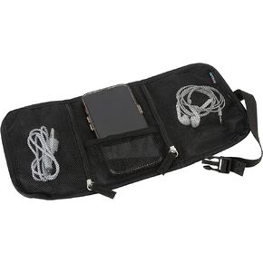 GForce Tech Cable Accessory Organizer | Travel Sized Bag | Electronics Chargers and Cords | Mesh Pockets | Portable | Black