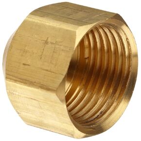 Anderson Metals Brass Tube Fitting, Cap, 5/8" Tube OD