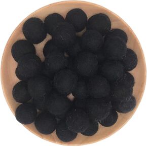 Felt Wool Balls Beads Pom Pom Handmade for Craft Dream Catcher Baby Mobile Pompom Home Decor Nursery Party Props (15mm Beige 100pcs)
