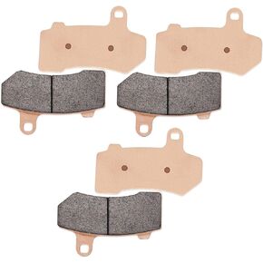RANSOTO 2Front & 1Rear Sintered Brake Pads Kit - Compatible with 2008-2022 Harley Road Glide, FLHR Road King, FLHX Street Glide, Electra Glide Ultra Classic - Replaces FA409 41854-08