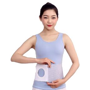 Medical Breathable Ostomy Belt Stoma Support Ostomy Hernia Belt for Men and Women Abdominal Binder Brace Abdomen Band with Stoma Opening Hole Parastomal Hernia Protection for Colostomy Patients