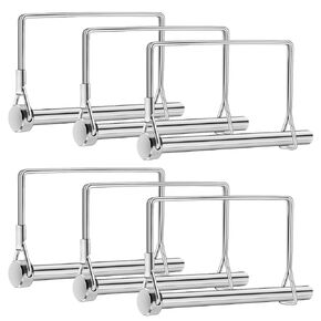 6 Pcs Trailer Coupler Pins, 5/16" x 4" PTO Shaft Locking Pins, Heavy-Duty Square Towing Hitch Pins, Trailer Safety Coupler Pins, Wire Lock Pins, Trailer Hitch Locking Pins for Lawn Mower Hitches