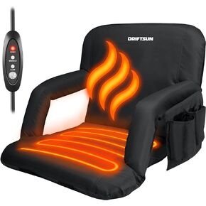 Driftsun Heated Stadium Seats with Back Support, Heated Bleacher Seat, Padded Heated Stadium Seats with Backs, Waterproof Heated Chairs Outdoor Sports