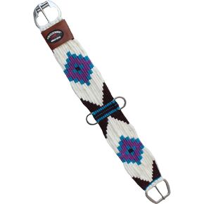 Horse Western 13 Strand Double Weave Multicolor Mohair Straight Cinch 97RT16