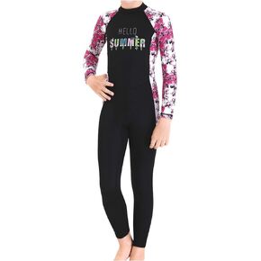 Kids Full Body Swimsuit Rash Guard One Piece UV Protection Long Sleeve Wetsuit