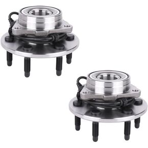 AinithAuto 4WD Front Wheel Bearing and Hub Assembly with 6 Lugs w/ABS for Chevy Avalanche Express 1500 Silverado Suburban Tahoe, GMC Savana Sierra Yukon, Cadillac Escalade ESV EXT 515036 2PCS Set