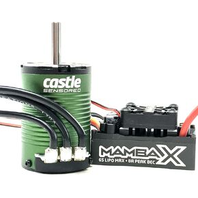 Castle Creations Mamba X SCT Pro Sensored 25.2V WP ESC & 1410-3800Kv 5mm Combo,Black