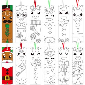 BWkoss Mother's Day Color Your Own Bookmarks for Kids -75Pcs Happy Mother's Day DIY Coloring Bulk Blank Bookmark Classroom Art Craft Supplies for Student Mother's Day Holiday Party Goodie Fillers