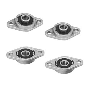 Comidox 4PCS KFL08 2 Bolt 8mm Bore Self-aligning Flange Ball Bearing