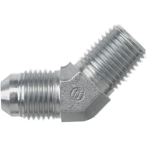 محول الكوع من الفولاذ المطروق 45 درجة من Brennan Industries 2503-24-20-FG، 1-7/8"-12 SAE x 1-1/4"-11 1/2 NPTF، 1-1/2" ذكر JIC x 1 -1/2 بوصة ذكر NPTF، 1.875 بوصة مسطح in Kuwait