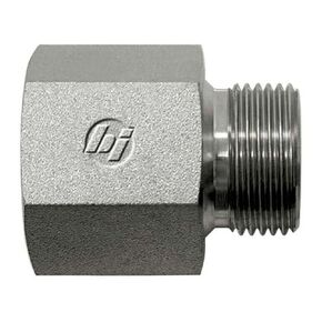 Brennan Industries 7042-16-16 Steel Straight Conversion Adapter Fitting, 1-11"-1/2 Female NPTF x 1-11 Male BSPP