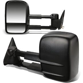 DNA Motoring TWM-001-T111-BK Pair of Powered Heated Towing Side Mirrors Compatible with 03-06 Silverado Suburban Avalanche Tahoe Sierra Yukon, Black