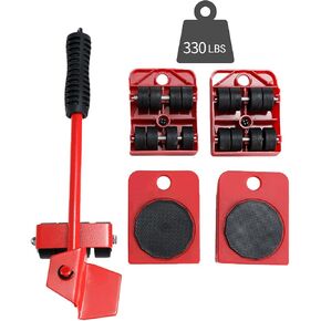 محرك الأثاث وينشال مع مجموعة رافعة للأثاث والعجلات، عجلات دوران 360 درجة، سعة 330 رطل، لنقل الأثاث الثقيل والثلاجة والأريكة والخزانة in Kuwait