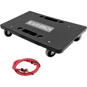 Furniture Mover with Wheels, Heavy Duty Moving Dolly Interlocking Design Small Flat Dolly Cart 16 Inch Furniture Dolly, Black (1)