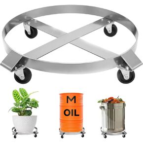 𝟓𝟓 𝐆𝐚𝐥𝐥𝐨𝐧 𝐃𝐫𝐮𝐦 𝐃𝐨𝐥𝐥𝐲، طبلة شديدة التحمل دوللي 1000 رطل، دوللي برميل لطبل 55 جالون مع عجلات دوارة إطار فولاذي دوللي غير قابلة للقلب سعة الشاحنة اليدوية in Kuwait