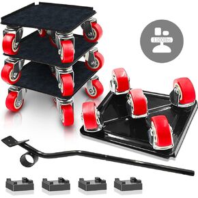 5 Wheel Furniture Dolly, 1100lbs Moving Dollies with 5 Wheels, 360° Rotation Moving Furniture Lifter for Heavy Duty, Heavy Furniture Mover Tool for Sofa Refrigerator Bed