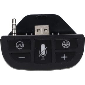 Stereo Headset Adapter, Game Audio Mic Headphone Converter, Wireless Sound Enhancer Audio Mic Adapter, Game Sound Balance, Chat Sound Balance, for Controller