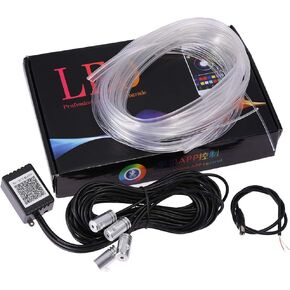 6M RGB LED Car Interior Neon EL Waterproof Strip Light Sound Active Phone Control